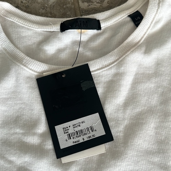 ATM Anthony Thomas Melillo Long-Sleeve Bodysuit in White, Size L New w/Tag $195 - Picture 4 of 6